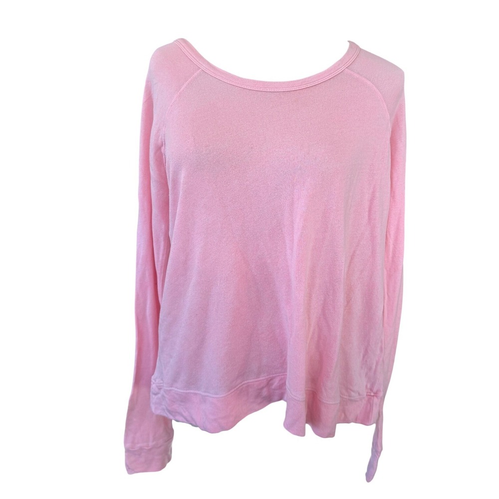 SUNDRY Pink Long Sleeve Lightweight Scoop Neck‎ Top L lightweight